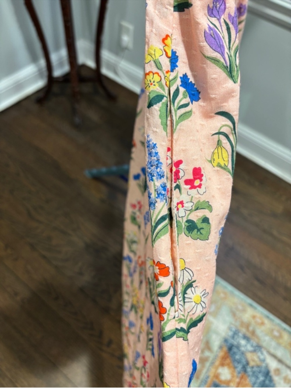NWT Boden Scoop Neck Midi Dress in Dusty Pink, Spring Garden floral, Size 10 - Picture 10 of 14